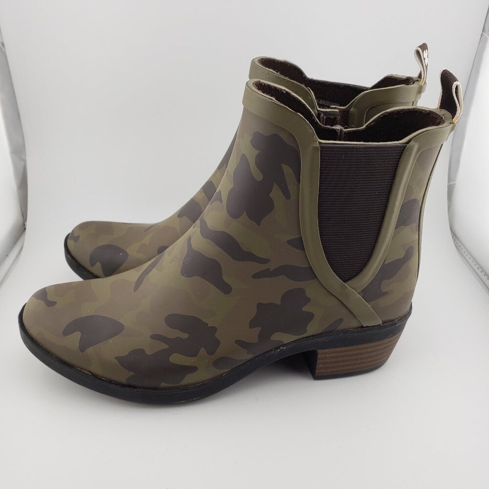 Lucky Brand Womens Booties 6M Basel H20 Camo Pull On Rain/Snow Boots